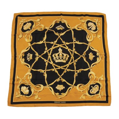 Lot 299 - Hermes, a Couronnes/Crown silk scarf