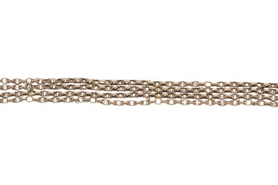 Lot 65 - An early 20th century 9ct gold four-row bracelet