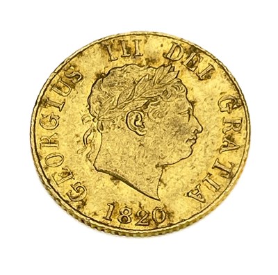 Lot 142 - George III, Half Sovereign, 1820, rare. S3786