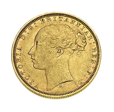 Lot 124 - Victoria, Sovereign, 1880M, horse with short...
