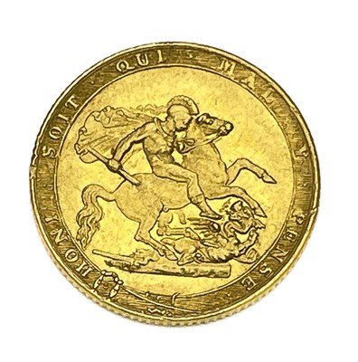 Lot 92 - George III, Sovereign, 1820, open 2 in date....