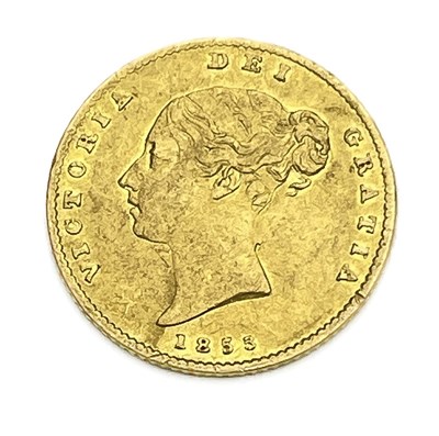 Lot 150 - Victoria, Half Sovereign, 1855, second 5...
