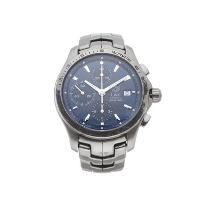 Lot 174 - Tag Heuer, a Link chronograph bracelet watch