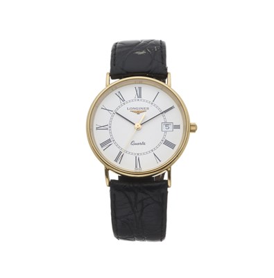 Lot 152 - Longines, an 18ct gold wrist watch