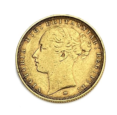 Lot 129 - Victoria, Sovereign, 1885M, no BP clearly...
