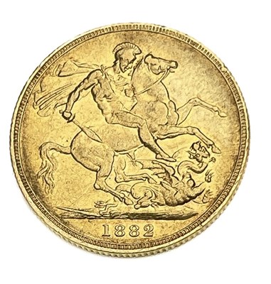 Lot 125 - Victoria, Sovereign, 1882M, no BP clearly...