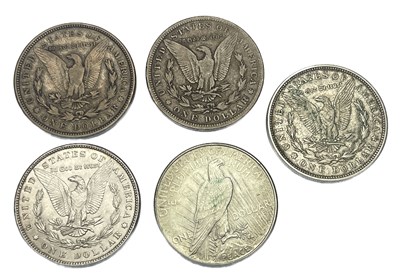 Lot 183 - USA, Dollars, 1886,1899,1920,1921 & 1922 (5)