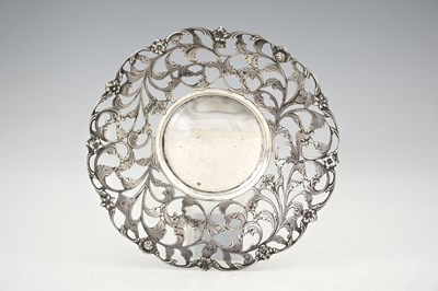 Lot 332 - A Dutch silver reticulated dish, of circular...