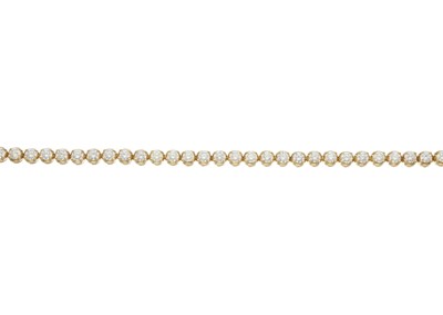 Lot 43 - An 18ct gold diamond line bracelet