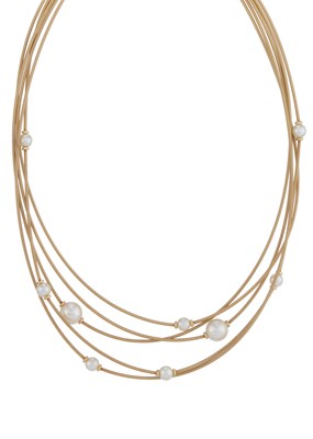 Lot 99 - UnoAErre, an 18ct gold cultured pearl necklace, retailed by Mappin & Webb