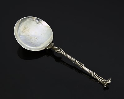 Lot 345 - A nineteenth-century or earlier silver spoon,...