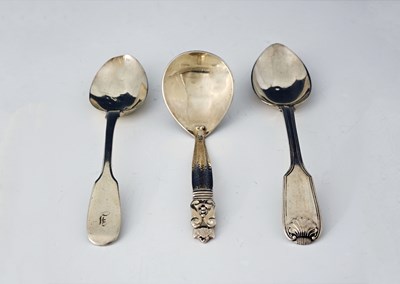 Lot 355 - A George VI silver tea caddy spoon, in the...