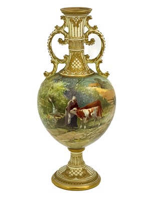 Lot 696 - C Beresford Hopkins for Royal Doulton, a farm...