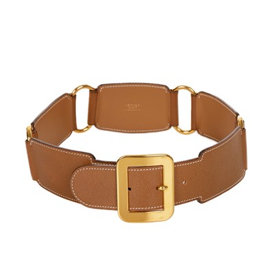 Lot 317 - Hermes, a vintage tan Epsom leather belt