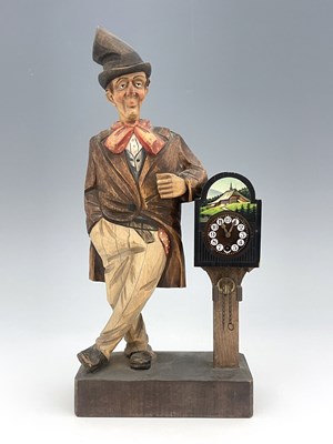 Lot 339 - A Black Forest 'whistling' automaton, early...