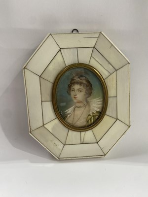 Lot 298 - E.E., a 19th century portrait miniature...