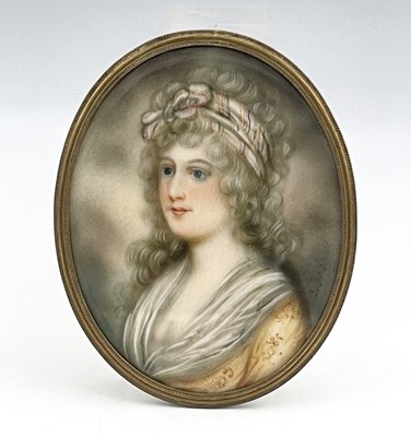 Lot 295 - J. Brandl, an 18th-century portrait miniature...