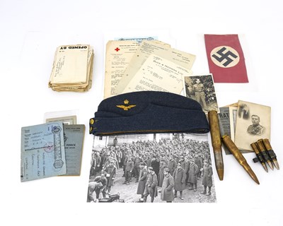 Lot 420 - An archive of WWII memorabilia relating to...