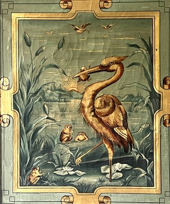 Lot 470 - Circle of Walter Crane, circa 1880, a stork...