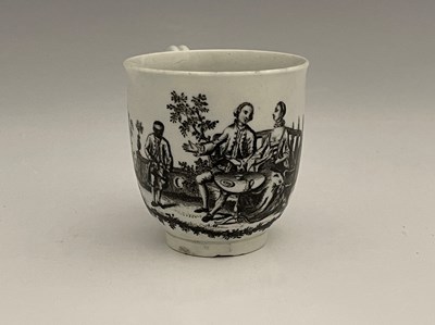 Lot 708 - An English porcelain coffee cup, Liverpool...