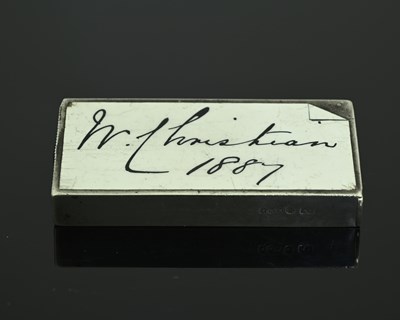 Lot 113 - A Victorian silver calling card vesta case, of...