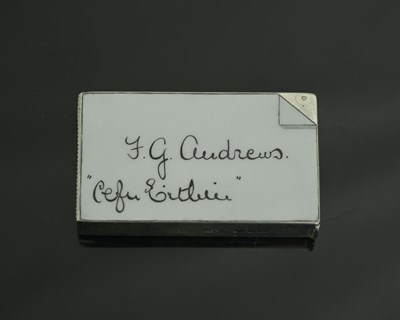 Lot 114 - A Victorian silver and enamel calling card...