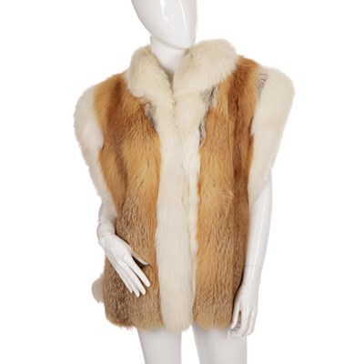 Lot 530 - A golden and white fox fur gilet