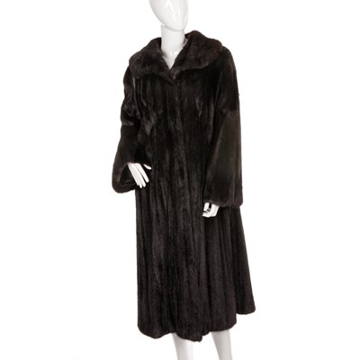 Lot 430 - A full-length black mink coat