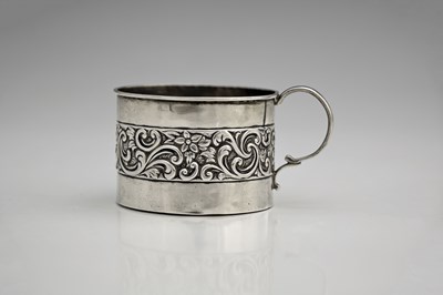 Lot 202 - A Victorian silver cup or mug, of squat...