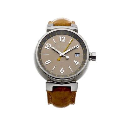 Lot 346 - Louis Vuitton, a Tambour GMT wrist watch