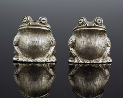 Lot 229 - A pair of Elizabeth II cast silver novelty...