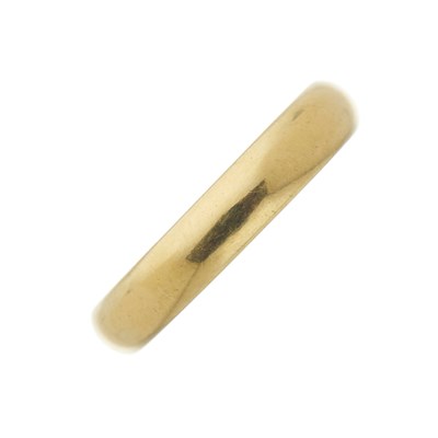 Lot 110 - A 1970s 18ct gold wedding band ring