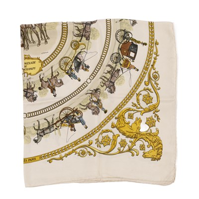 Lot 302 - Hermes, a La Promenade de Longchamps silk scarf