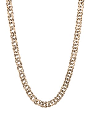 Lot 138 - A 9ct gold fancy-link necklace