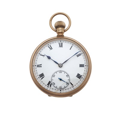 Lot 156 - Syren, an Art Deco 9ct gold open face pocket watch