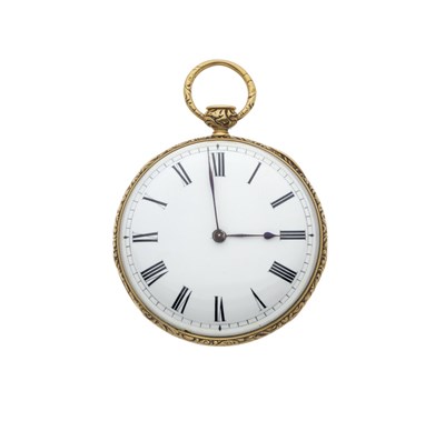 Lot 158 - Haldimann Freres Geneva, a mid 19th century 18ct gold open face pocket watch