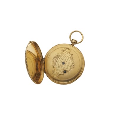 Lot 158 - Haldimann Freres Geneva, a mid 19th century 18ct gold open face pocket watch