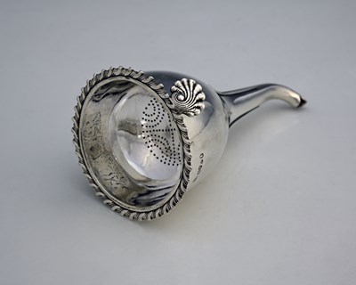 Lot 152 - A George IV silver Regency wine funnel, the...