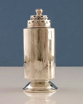 Lot 227 - An Art Deco silver caster, Edward Barnard,...