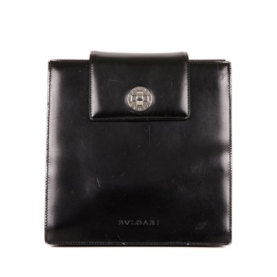 Lot 193 - Bulgari, a smooth black leather handbag