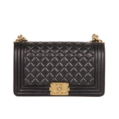 Lot 231 - Chanel, a black Medium Boy handbag