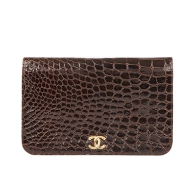 Lot 256 - Chanel, a vintage crocodile handbag