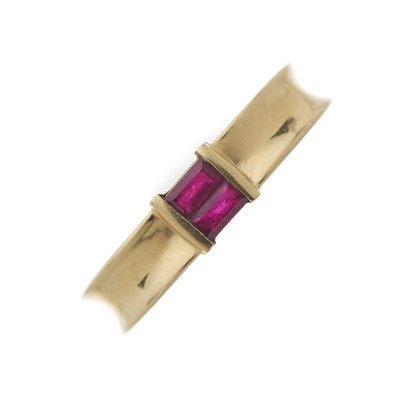 Lot 94 - Tiffany & Co., an 18ct gold ruby band ring