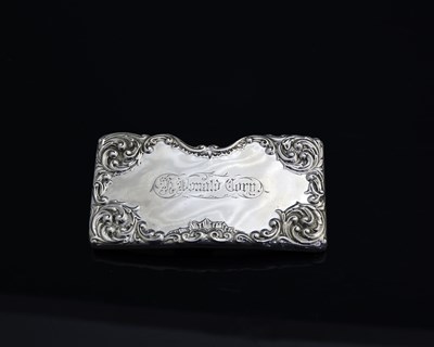 Lot 124 - A late Victorian silver card case or holder,...
