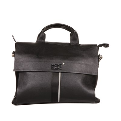 Lot 357 - Montblanc, a black leather satchel