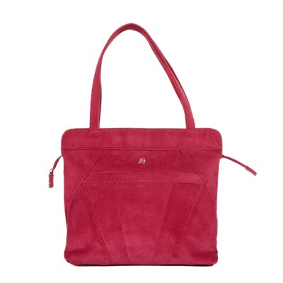 Lot 348 - Lulu Guinness, a pink corduroy handbag