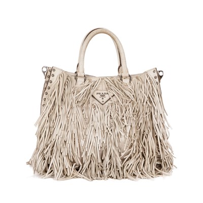 Lot 378 - Prada, a cera nappa Fringe Tote bag