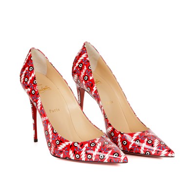 Lot 246 - Christian Louboutin, a pair of unworn Ginzana Pigalle Follies 100 heeled pumps