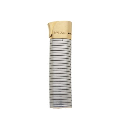 Lot 93 - Bulgari, an 18ct gold and stainless steel Tubogas lighter