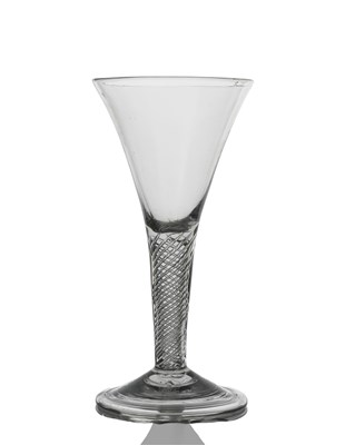 Lot 346 - A large air twist wine glass or goblet, circa...